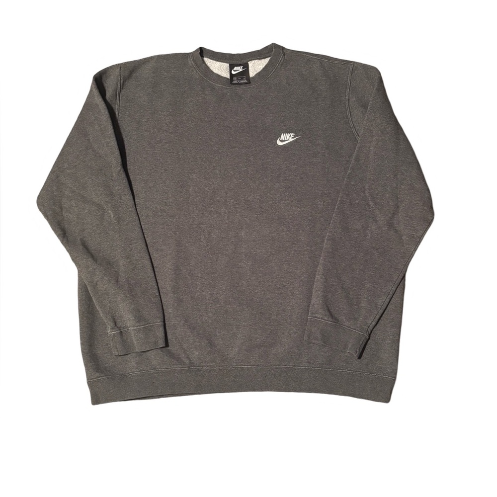 Vintage 2000s Nike Embroidered Swoosh Pullover Crewneck Men's 2XL Grey